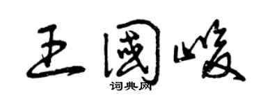 曾庆福王国峻草书个性签名怎么写