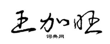 曾庆福王加旺草书个性签名怎么写