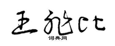 曾庆福王非比草书个性签名怎么写