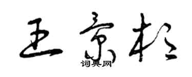 曾庆福王景杉草书个性签名怎么写