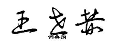 曾庆福王世赫草书个性签名怎么写