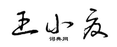 曾庆福王小夏草书个性签名怎么写