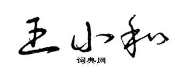 曾庆福王小和草书个性签名怎么写