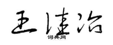 曾庆福王佳冶草书个性签名怎么写