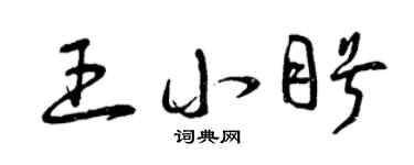 曾庆福王小盼草书个性签名怎么写