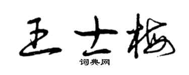 曾庆福王士梅草书个性签名怎么写