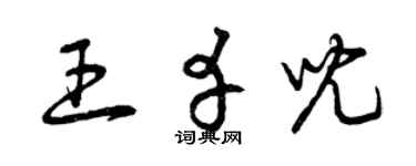 曾庆福王幸儿草书个性签名怎么写