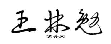 曾庆福王林勉草书个性签名怎么写