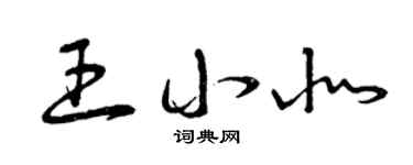 曾庆福王小北草书个性签名怎么写