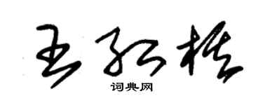 朱锡荣王红棋草书个性签名怎么写