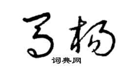 曾庆福马杨草书个性签名怎么写