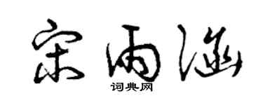 曾庆福宋雨涵草书个性签名怎么写