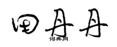 曾庆福田丹丹草书个性签名怎么写