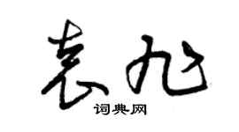 曾庆福袁旭草书个性签名怎么写