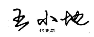 朱锡荣王小地草书个性签名怎么写