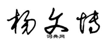 朱锡荣杨文博草书个性签名怎么写