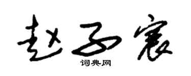 朱锡荣赵子宸草书个性签名怎么写