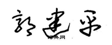 朱锡荣郭建平草书个性签名怎么写