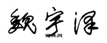 朱锡荣魏宇泽草书个性签名怎么写