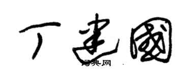 朱锡荣丁建国草书个性签名怎么写