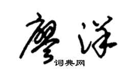 朱锡荣廖洋草书个性签名怎么写