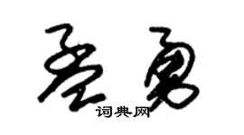 朱锡荣孟勇草书个性签名怎么写