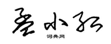 朱锡荣孟小红草书个性签名怎么写