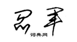 朱锡荣阎军草书个性签名怎么写