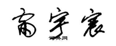 朱锡荣雷宇宸草书个性签名怎么写