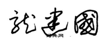 朱锡荣龙建国草书个性签名怎么写