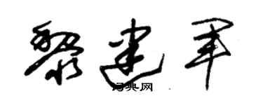 朱锡荣黎建军草书个性签名怎么写