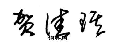 朱锡荣贺佳琪草书个性签名怎么写