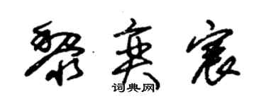 朱锡荣黎奕宸草书个性签名怎么写