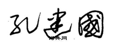 朱锡荣孔建国草书个性签名怎么写