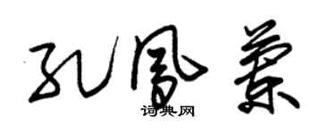 朱锡荣孔凤兰草书个性签名怎么写