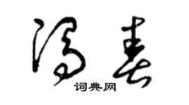 曾庆福冯春草书个性签名怎么写