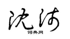 曾庆福沈沛草书个性签名怎么写