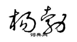 曾庆福杨勃草书个性签名怎么写