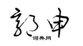 曾庆福郭申草书个性签名怎么写