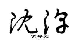 曾庆福沈淳草书个性签名怎么写