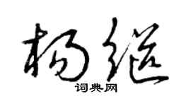 曾庆福杨继草书个性签名怎么写