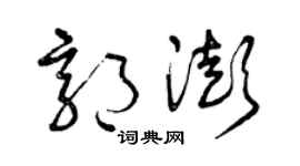 曾庆福郭澎草书个性签名怎么写