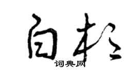 曾庆福白杉草书个性签名怎么写