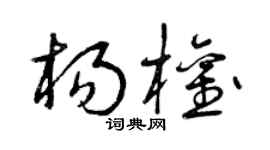 曾庆福杨权草书个性签名怎么写