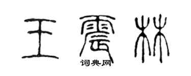 陈声远王震林篆书个性签名怎么写