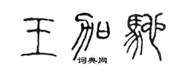 陈声远王加驰篆书个性签名怎么写