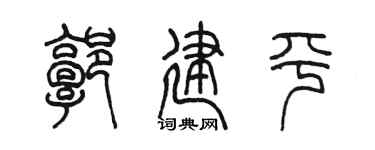 陈墨郭建平篆书个性签名怎么写