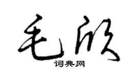 曾庆福毛欣草书个性签名怎么写