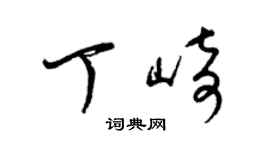 梁锦英丁崎草书个性签名怎么写