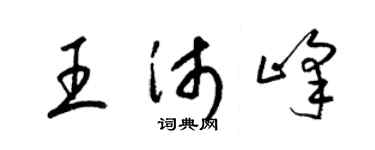 梁锦英王沛峰草书个性签名怎么写